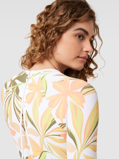 Roxy Badpak met logoprint en all-over bloemenmotief Offwhite - 3