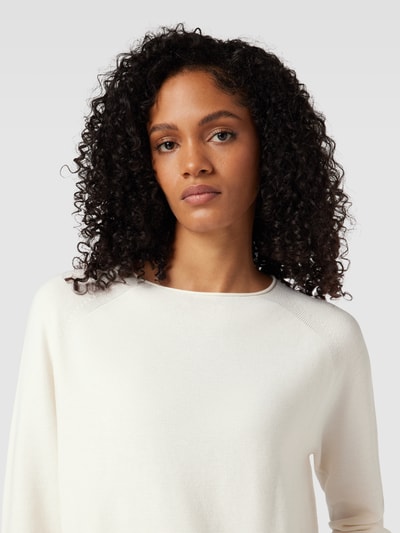 Fynch-Hatton Strickpullover mit Rundhalsausschnitt Offwhite 3