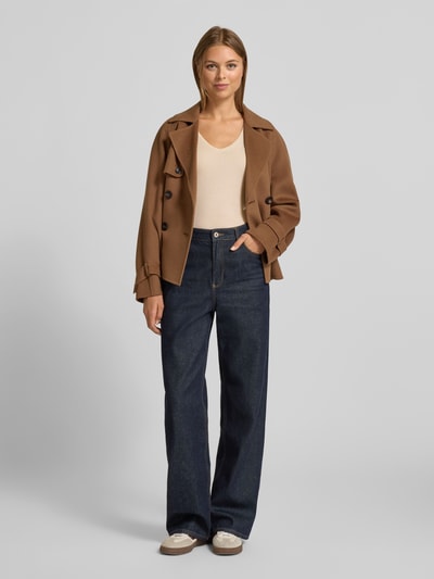 Vero Moda Regular fit shirt met lange mouwen van viscosemix, model 'LAVA' Ecru - 1