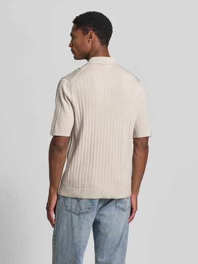 DRYKORN Regular Fit Poloshirt mit kurzem Reißverschluss Ecru 5
