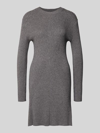 Tom Tailor Denim Figurbetontes Strickkleid aus Viskose-Mix Mittelgrau Melange 2