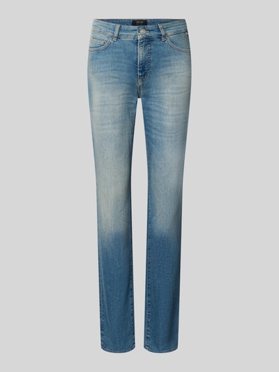 Marc Cain High Waist Slim Fit Jeans mit Label-Patch Jeansblau 2
