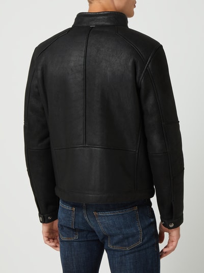 JOOP! Collection Lederjacke aus Lammshearling Modell 'Gaddy' Black 5