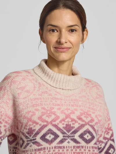 Dale of Norway Regular fit coltrui met alpaca-gehalte model 'Highland' Lichtroze gemêleerd - 3