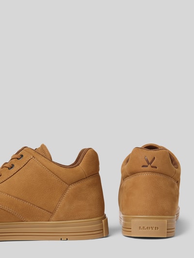 Lloyd Leren sneakers met siernaden, model 'ARENA' Cognac - 2
