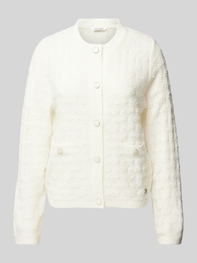 ZABAIONE Strickcardigan mit Strukturmuster Offwhite 2