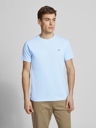 Gant Slim Fit T-Shirt mit Label-Stitching Bleu 4