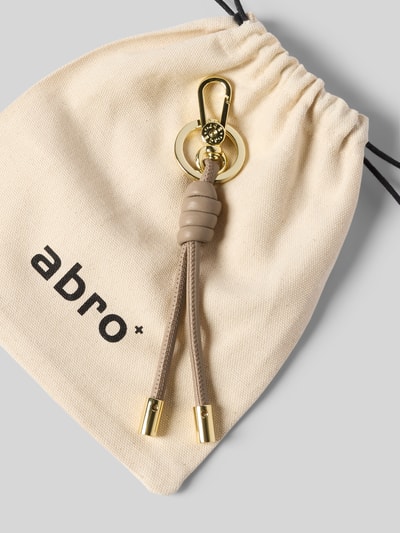 Abro Zawieszka z wytłoczonym logo model ‘Dalia’ Szarobrązowy 3