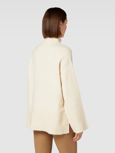 Vero Moda Sweter z dzianiny z krótkim zamkiem błyskawicznym model ‘PHILINE’ Złamany biały 5