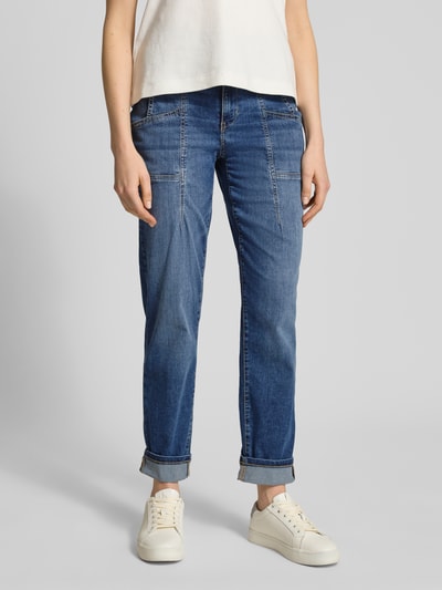 MAC Jeansy o kroju mom fit z wpuszczanymi kieszeniami model ‘Carol’ Ciemnoniebieski 4