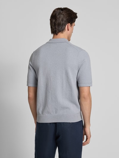 JAKE*S STUDIO MEN Poloshirt mit Strukturmuster Sky 5