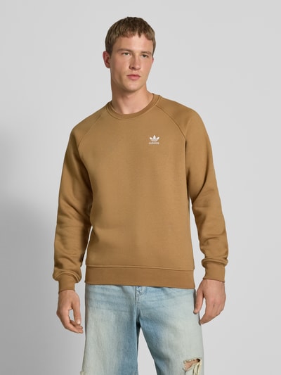 adidas Originals Sweatshirt met labelstitching Middenbruin - 4