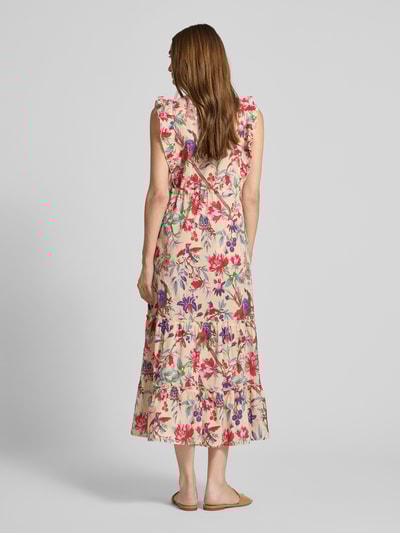 LOLLYS LAUNDRY Midikleid im Stufen-Look Modell 'Samo' Ecru 5