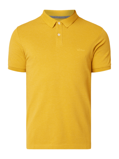 s.Oliver RED LABEL Koszulka polo z wyhaftowanym logo  Żółty 2