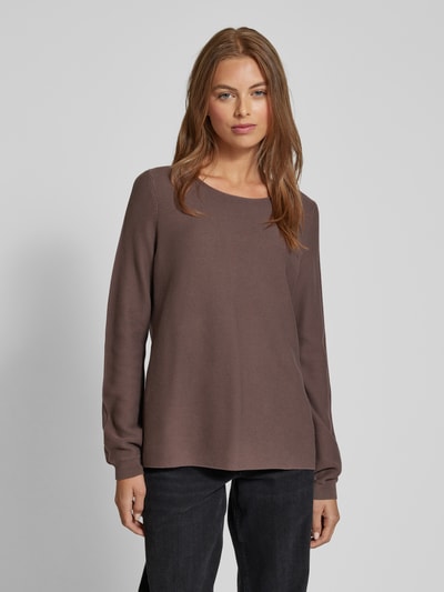 Christian Berg Woman Gebreide pullover met ronde hals Chocoladebruin - 4