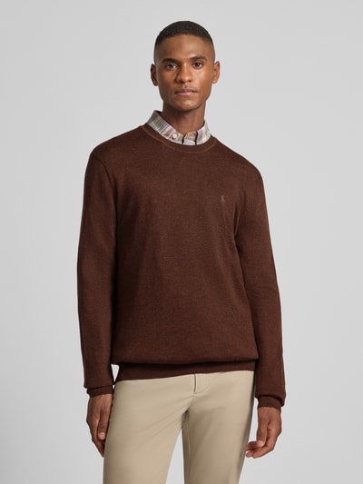 Polo Ralph Lauren Gebreide pullover van merinowol Middenbruin - 4