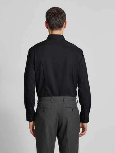 Jake*s Slim Fit Business-Hemd mit Knopfleiste Black 5