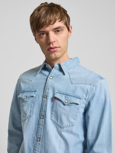 Levi's® Regular Fit Jeanshemd mit Label-Detail Jeansblau 3