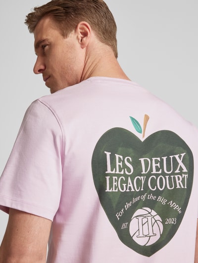 Les Deux T-Shirt mit Label-Stitching Modell 'Legacy' Flieder 3