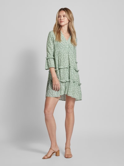 Vero Moda Mini-jurk met bloemenprint, model 'EASY JOY' Olijfgroen - 1