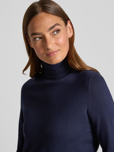 s.Oliver RED LABEL Regular Fit Rollkragenpullover aus Viskose-Mix Marine 3