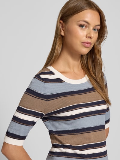 comma Strickpullover mit 3/4-Arm Rauchblau 3