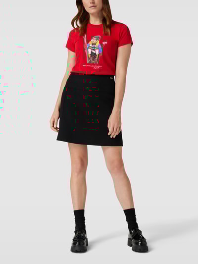 Polo Ralph Lauren T-shirt met label- en motiefprint, model 'SKI BEAR' Rood - 1