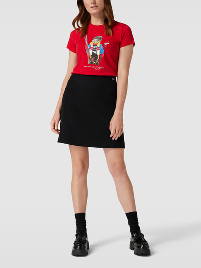 Polo Ralph Lauren T-Shirt mit Label- und Motiv-Print Modell 'SKI BEAR' Rot 1