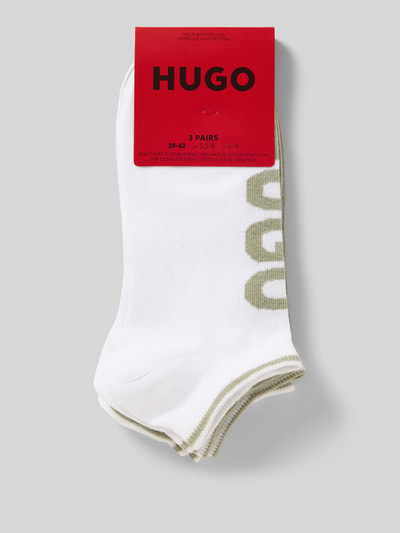 HUGO Skarpetki sneaker z mieszanki bawełny w 3‑pakiecie Khaki 3
