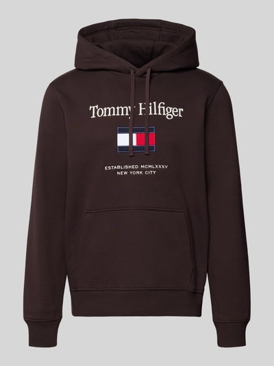 Tommy Hilfiger Regular fit hoodie van katoenmix Chocoladebruin - 2