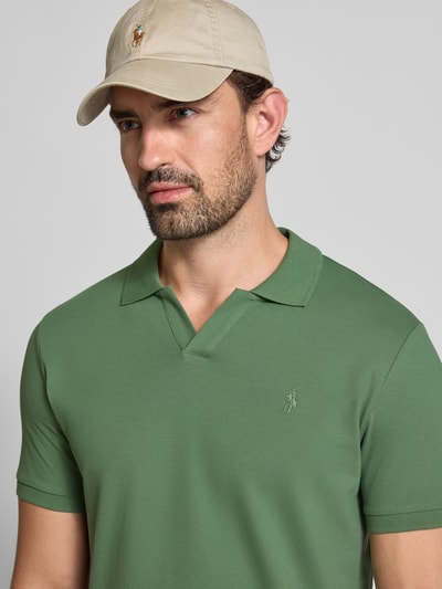 Polo Ralph Lauren Custom slim fit poloshirt met V-hals Groen - 3