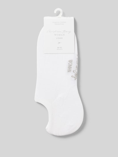 Christian Berg Woman Kousenvoetjes met elastische band in een set van 2 paar Wit - 3