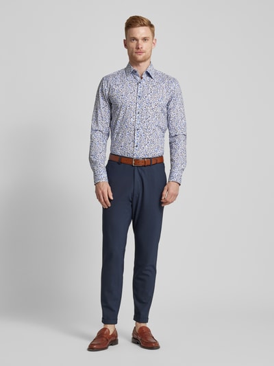 BOSS Slim fit zakelijk overhemd met kentkraag, model 'Hank' Bleu - 1