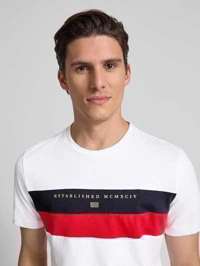 Christian Berg Men T-Shirt mit Label-Print Weiss 3
