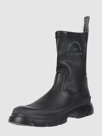 Karl Lagerfeld Boots aus Leder Modell 'Trekka Max' Black 1