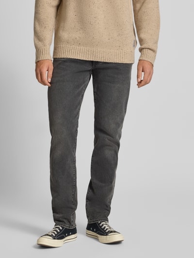 Levi's® Straight fit jeans met logopatch, model 'Taper' Donkergrijs - 4