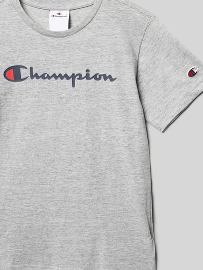 CHAMPION T-shirt met labelprint Middengrijs gemêleerd - 2