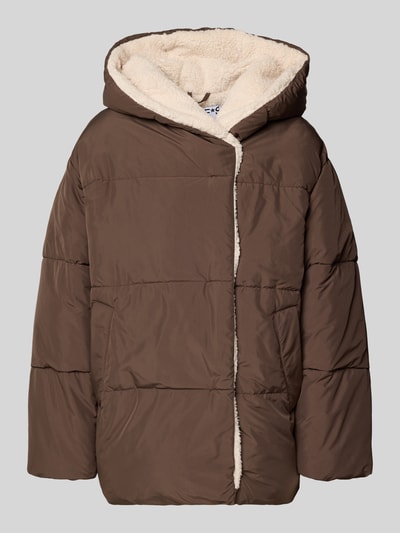 Jake*s Casual Steppjacke mit Futter aus Teddyfell Dunkelbraun 2