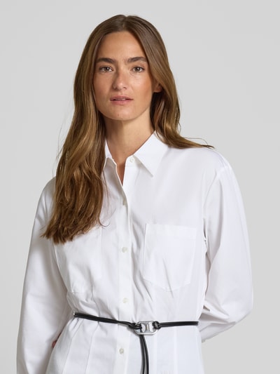 HUGO Overhemdblouse met tailleriem, model 'Everlee' Wit - 3