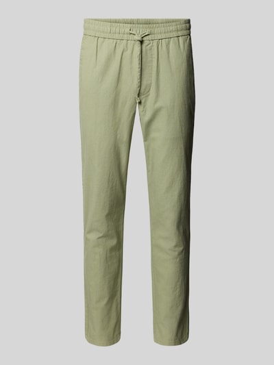 Only & Sons Cropped Stoffhose aus Leinen-Mix Modell 'LINUS' Hellgruen 2