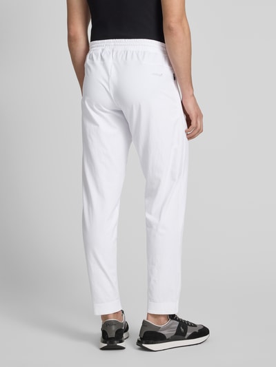 EA7 Emporio Armani Relaxed Fit Trainingshose mit Strukturmuster Modell 'TENNIS PRO' Weiss 5
