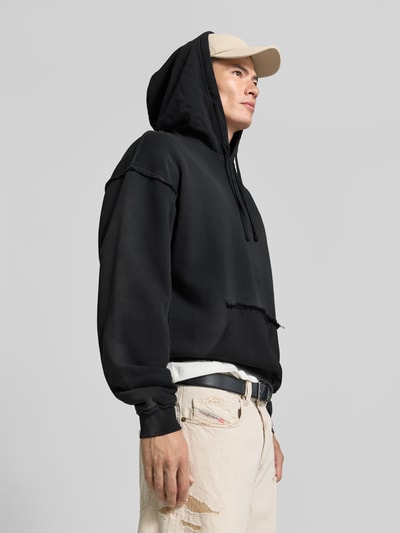 Diesel Sweatshirt mit offenen Saumkanten Black 3