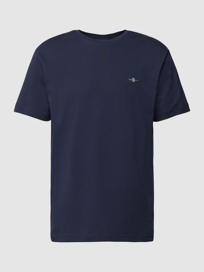 Gant Regular Fit T-Shirt mit Label-Stitching Modell 'SHIELD' Marine 2