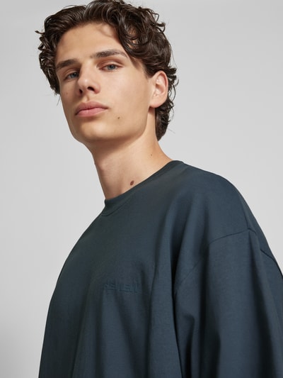 REVIEW Essentials oversized T-shirt  Marineblauw - 3