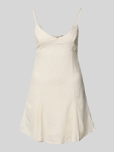 Review Ausgestelltes Minikleid Leinen-Anteil Offwhite 2