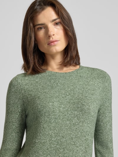 Vero Moda Flatteuze gebreide jurk met ronde hals, model 'DOFFY' Olijfgroen - 3