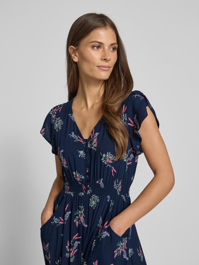 Apricot Maxikleid aus Viskose mit Knopfleiste Marine 3