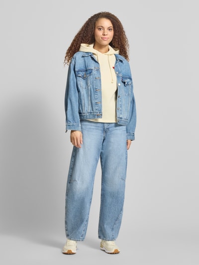 PIECES Bluza z kapturem o kroju regular fit z mieszanki bawełny model „CHILLI” Złamany biały 1