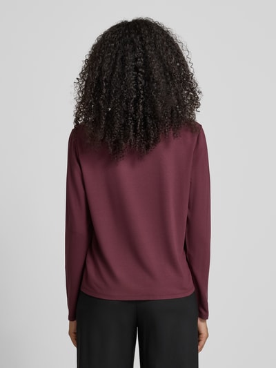 monari Relaxed fit shirt met lange mouwen en strass-steentjes Bordeaux - 5