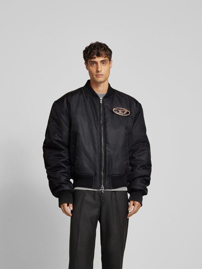 Diesel Bomberjacke mit gerippten Abschlüssen Black 4